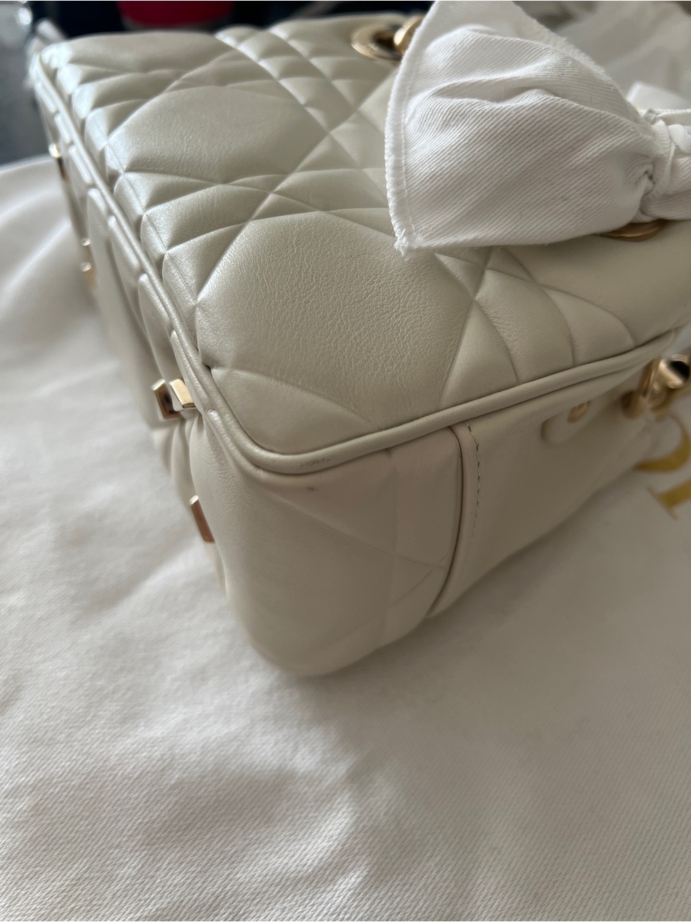 Christian Dior Lady 95.22 Mini White Calfskin Bag - Picture 8 of 8